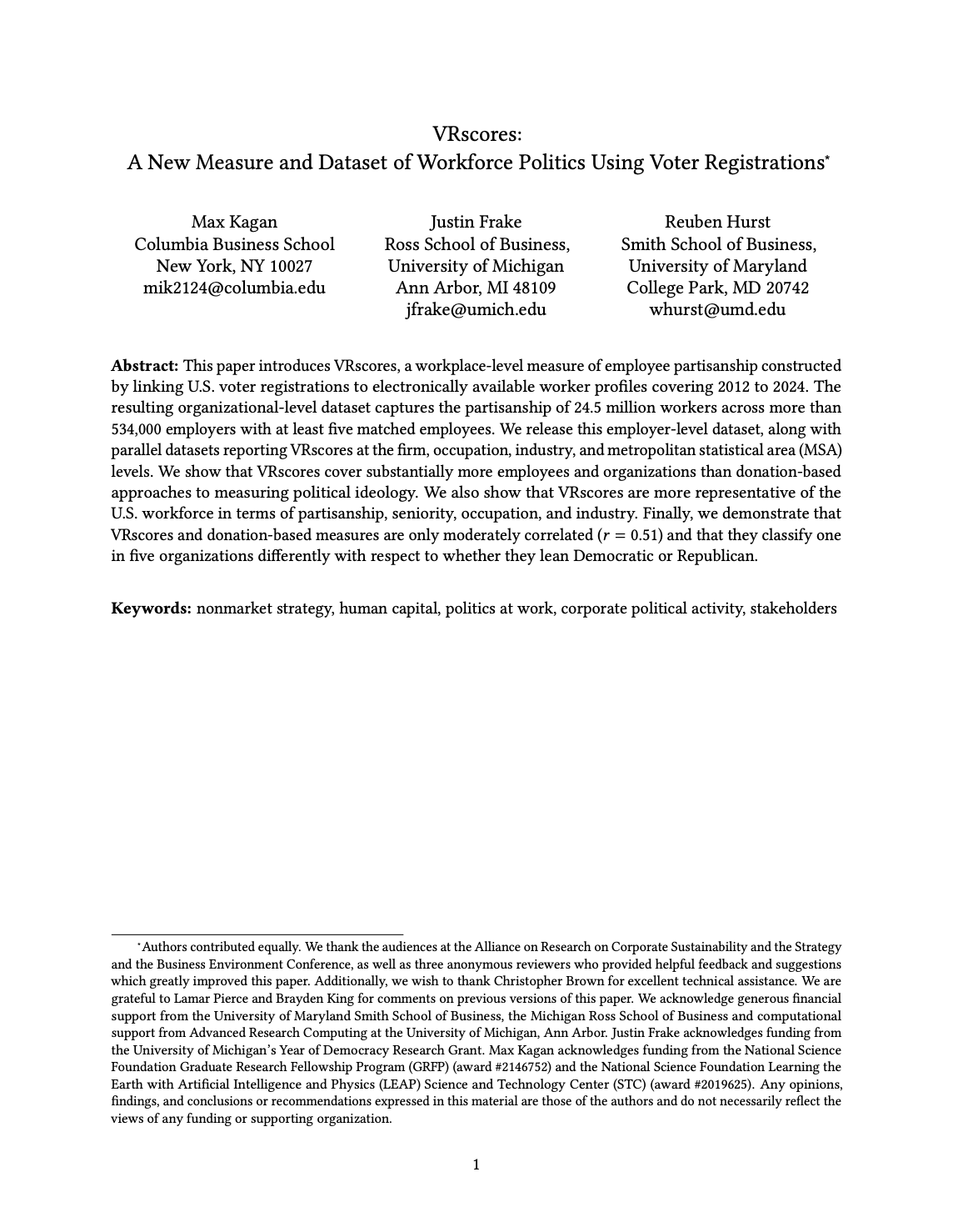 VRscores companion paper